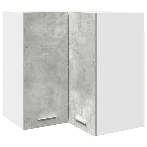 Armoire d'angle suspendue Gris béton 57x57x60 cm - Photo n°2; ?>