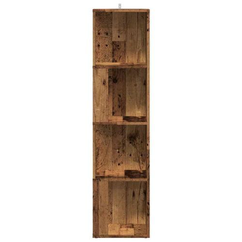 Armoire d'angle vieux bois 33x33x132 cm bois d'ingénierie - Photo n°3; ?>