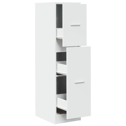 Armoire d'apothicaire blanc 30x41x118 cm bois d'ingénierie - Photo n°2; ?>