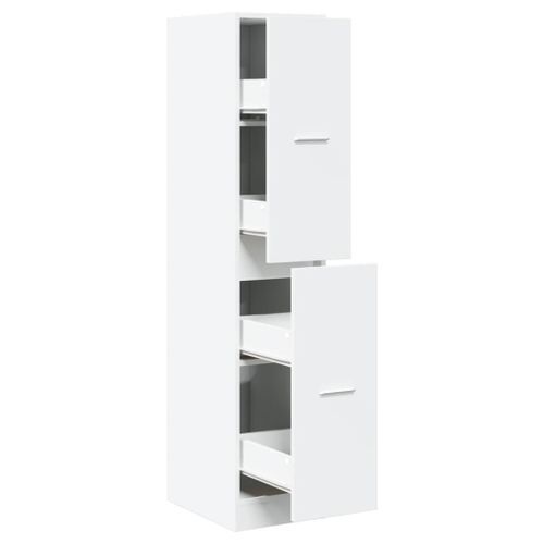 Armoire d'apothicaire blanc 30x41x144,5 cm bois d'ingénierie - Photo n°2; ?>