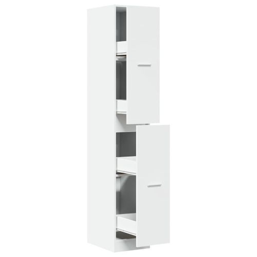 Armoire d'apothicaire blanc 30x41x174,5 cm bois d'ingénierie - Photo n°2; ?>