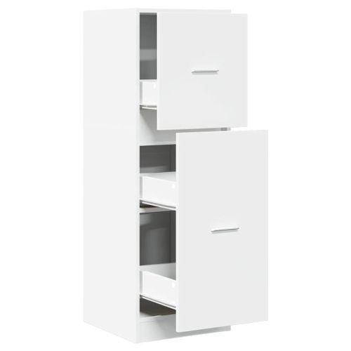 Armoire d'apothicaire blanc 40x41x118 cm bois d'ingénierie - Photo n°2; ?>