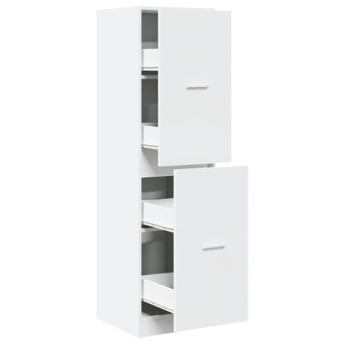 Armoire d'apothicaire blanc 40x41x144,5 cm bois d'ingénierie - Photo n°2; ?>