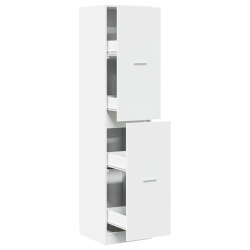 Armoire d'apothicaire blanc 40x41x174,5 cm bois d'ingénierie - Photo n°2; ?>