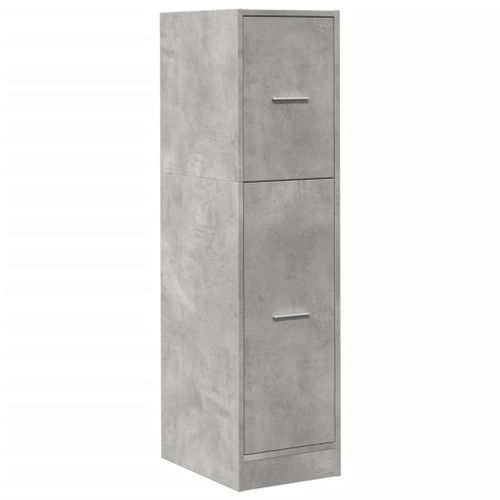 Armoire d'apothicaire gris béton 30x41x118 cm bois d'ingénierie - Photo n°3; ?>