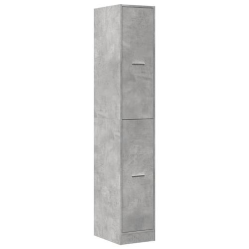 Armoire d'apothicaire gris béton 30x41x174,5 cm bois ingénierie - Photo n°3; ?>