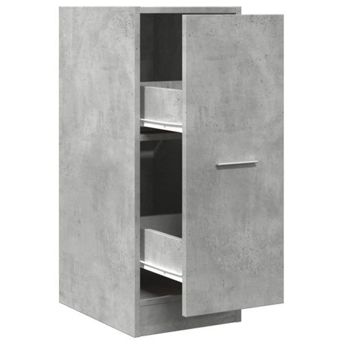 Armoire d'apothicaire gris béton 30x41x77,5cm bois d'ingénierie - Photo n°2; ?>