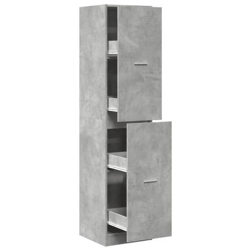 Armoire d'apothicaire gris béton 40x41x174,5 cm bois ingénierie - Photo n°2; ?>