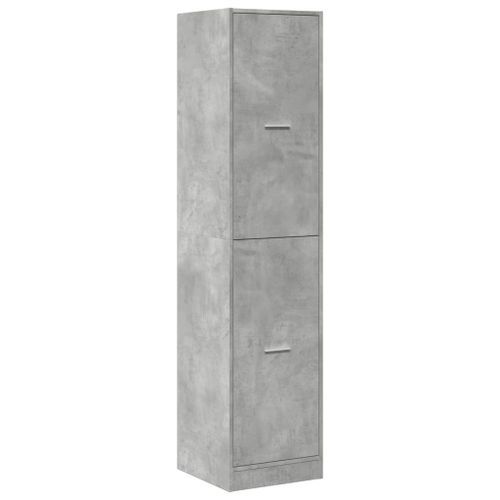 Armoire d'apothicaire gris béton 40x41x174,5 cm bois ingénierie - Photo n°3; ?>