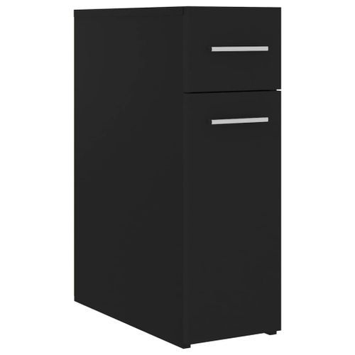 Armoire d'apothicaire Noir 20x45,5x60 cm - Photo n°2; ?>