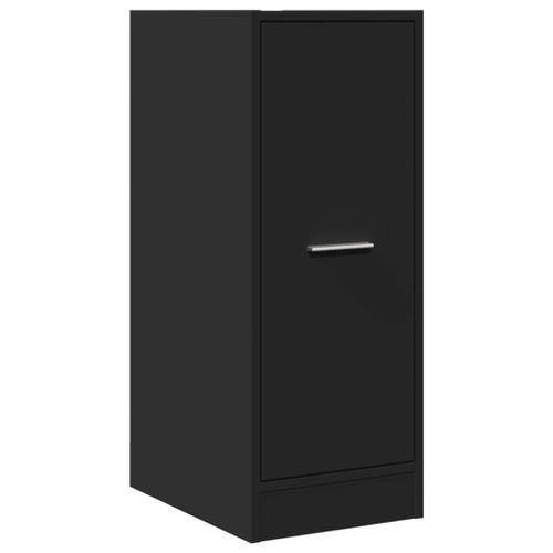 Armoire d'apothicaire noir 30x41x77,5 cm bois d'ingénierie - Photo n°3; ?>