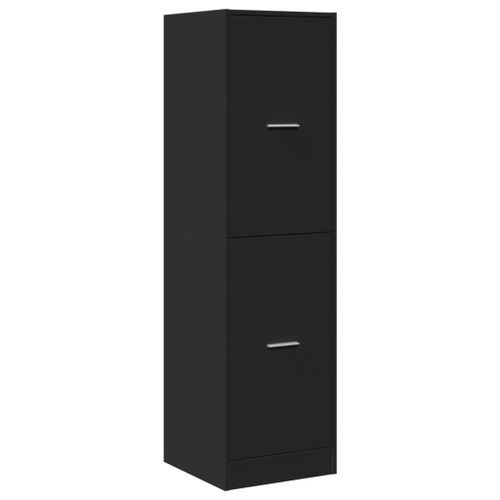 Armoire d'apothicaire noir 40x41x144,5 cm bois d'ingénierie - Photo n°3; ?>