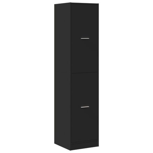 Armoire d'apothicaire noir 40x41x174,5 cm bois d'ingénierie - Photo n°3; ?>