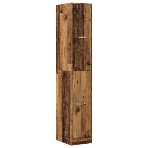 Armoire d'apothicaire vieux bois 30x41x174,5 cm bois ingénierie - Photo n°3; ?>