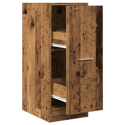 Armoire d'apothicaire vieux bois 30x41x77,5cm bois d'ingénierie - Photo n°2; ?>