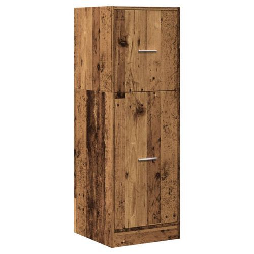 Armoire d'apothicaire vieux bois 40x41x118 cm bois d'ingénierie - Photo n°3; ?>