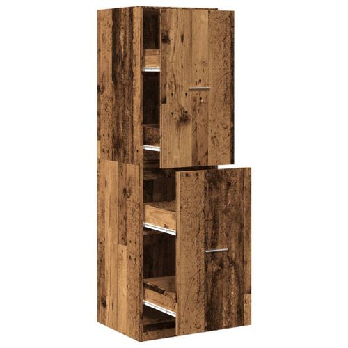 Armoire d'apothicaire vieux bois 40x41x144,5 cm bois ingénierie - Photo n°2; ?>