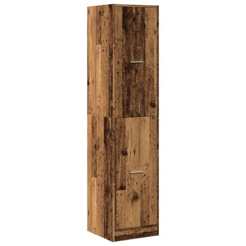 Armoire d'apothicaire vieux bois 40x41x174,5 cm bois ingénierie - Photo n°3; ?>