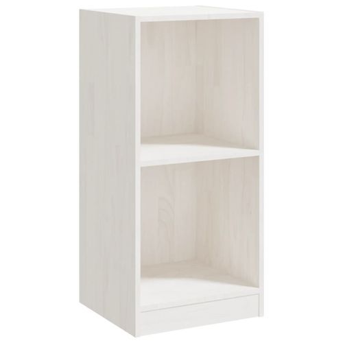 Armoire d'appoint blanc 35,5x33,5x76 cm bois de pin massif - Photo n°2; ?>