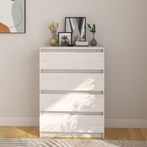 Armoire d'appoint Blanc 60x36x84 cm Bois de pin massif - Photo n°2; ?>