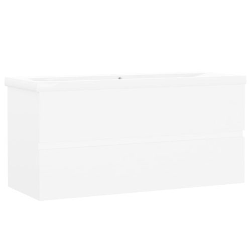 Armoire d'évier avec lavabo intégré Blanc 11 - Photo n°2; ?>