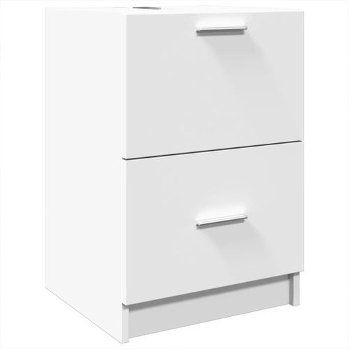 Armoire d'évier blanc 40x37x59 cm bois d'ingénierie - Photo n°2; ?>