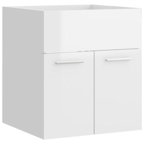 Armoire d'évier Blanc brillant 41x38,5x46 cm - Photo n°2; ?>