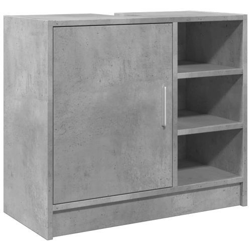 Armoire d'évier gris béton 63x29x55 cm bois d'ingénierie - Photo n°2; ?>