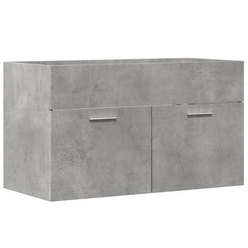 Armoire d'évier Gris béton 80x38,5x46 cm - Photo n°2; ?>