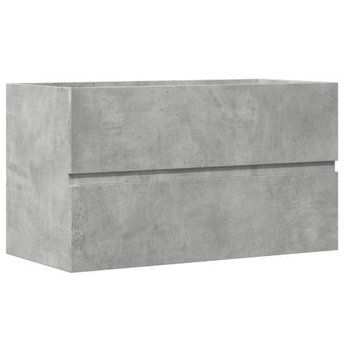 Armoire d'évier Gris béton 90x38,5x45 cm - Photo n°2; ?>