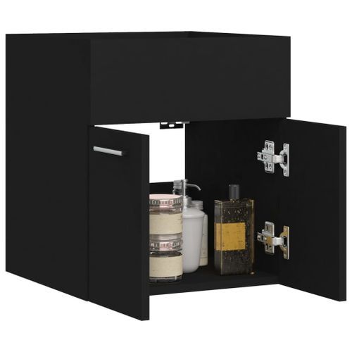 Armoire d'évier Noir 41x38,5x46 cm - Photo n°3; ?>