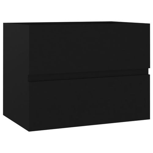 Armoire d'évier Noir 60x38,5x45 cm - Photo n°2; ?>