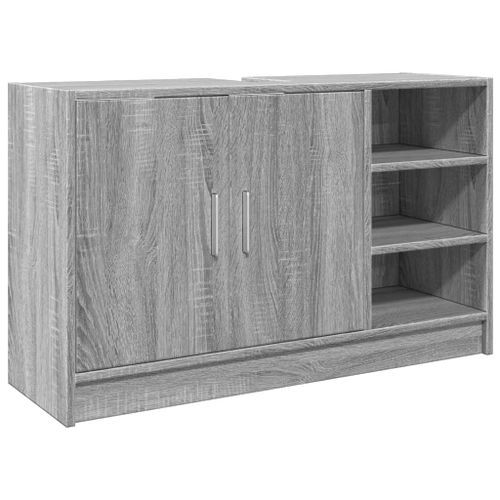 Armoire d'évier sonoma gris 90x29x55 cm bois d'ingénierie - Photo n°2; ?>