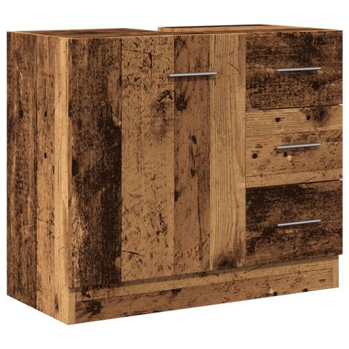 Armoire d'évier vieux bois 63x30x54 cm bois d'ingénierie - Photo n°2; ?>