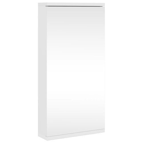 Armoire de bain à miroir d'angle blanc 30x24x60 cm - Photo n°2; ?>