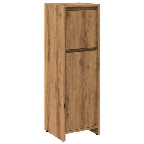 Armoire de bain chêne artisanal 30x30x95 cm bois d'ingénierie - Photo n°2; ?>