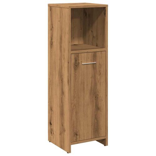 Armoire de bain chêne artisanal 30x30x95 cm bois d'ingénierie - Photo n°2; ?>