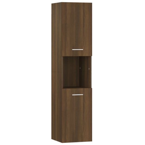 Armoire de bain Chêne marron 30x30x130 cm Bois d'ingénierie - Photo n°2; ?>