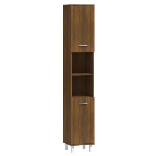 Armoire de bain Chêne marron 30x30x179 cm Bois d'ingénierie - Photo n°2; ?>