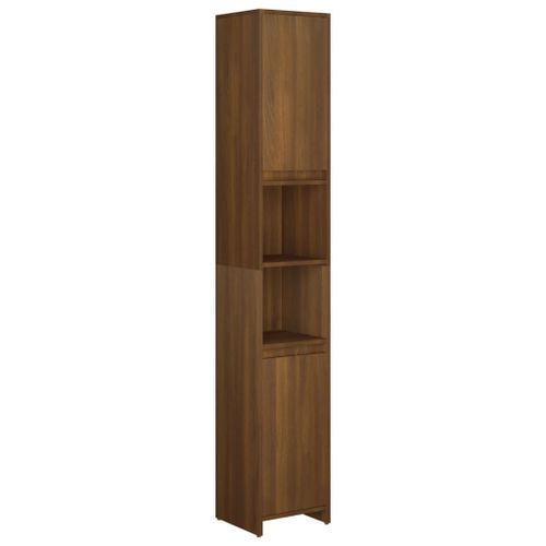 Armoire de bain Chêne marron 30x30x183,5 cm Bois d'ingénierie - Photo n°2; ?>