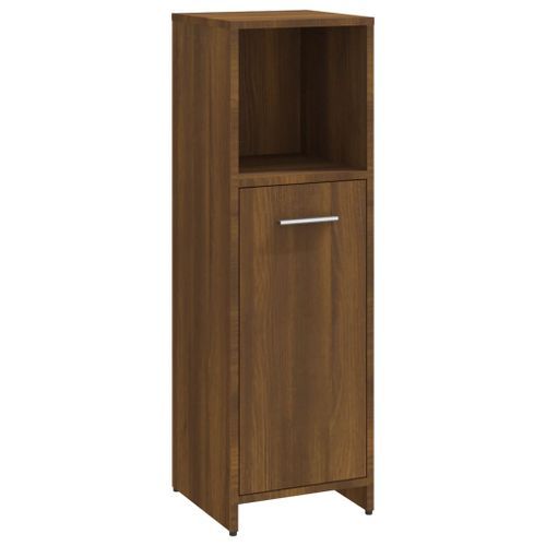 Armoire de bain Chêne marron 30x30x95 cm Bois d'ingénierie - Photo n°2; ?>