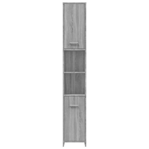 Armoire de bain Sonoma gris 30x30x183,5 cm Bois d'ingénierie - Photo n°3; ?>