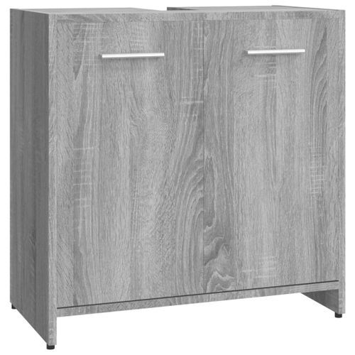 Armoire de bain Sonoma gris 60x33x60 cm Bois d'ingénierie - Photo n°2; ?>