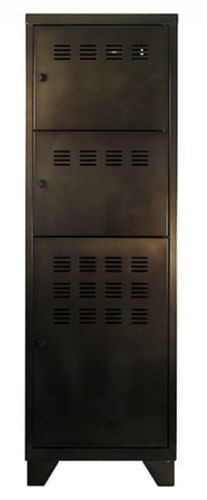 Armoire de bureau 3 portes métal noir vernis Pascal - Photo n°3; ?>