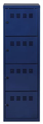 Armoire de bureau 4 portes métal bleu nuit nacré Ebano - Photo n°3; ?>