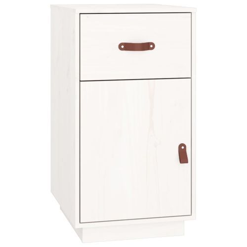 Armoire de bureau Blanc 40x50x75 cm Bois massif de pin - Photo n°2; ?>