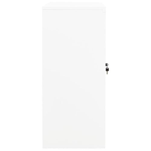 Armoire de bureau Blanc 90x40x90 cm Acier - Photo n°3; ?>