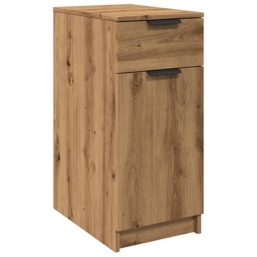 Armoire de bureau chêne artisanal 33x50x75 cm bois d'ingénierie - Photo n°2; ?>