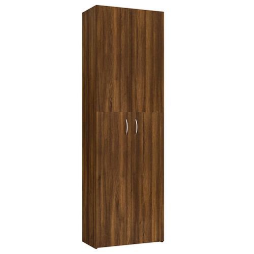 Armoire de bureau Chêne marron 60x32x190 cm Bois d'ingénierie - Photo n°2; ?>