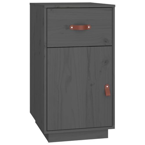 Armoire de bureau Gris 40x50x75 cm Bois massif de pin - Photo n°2; ?>